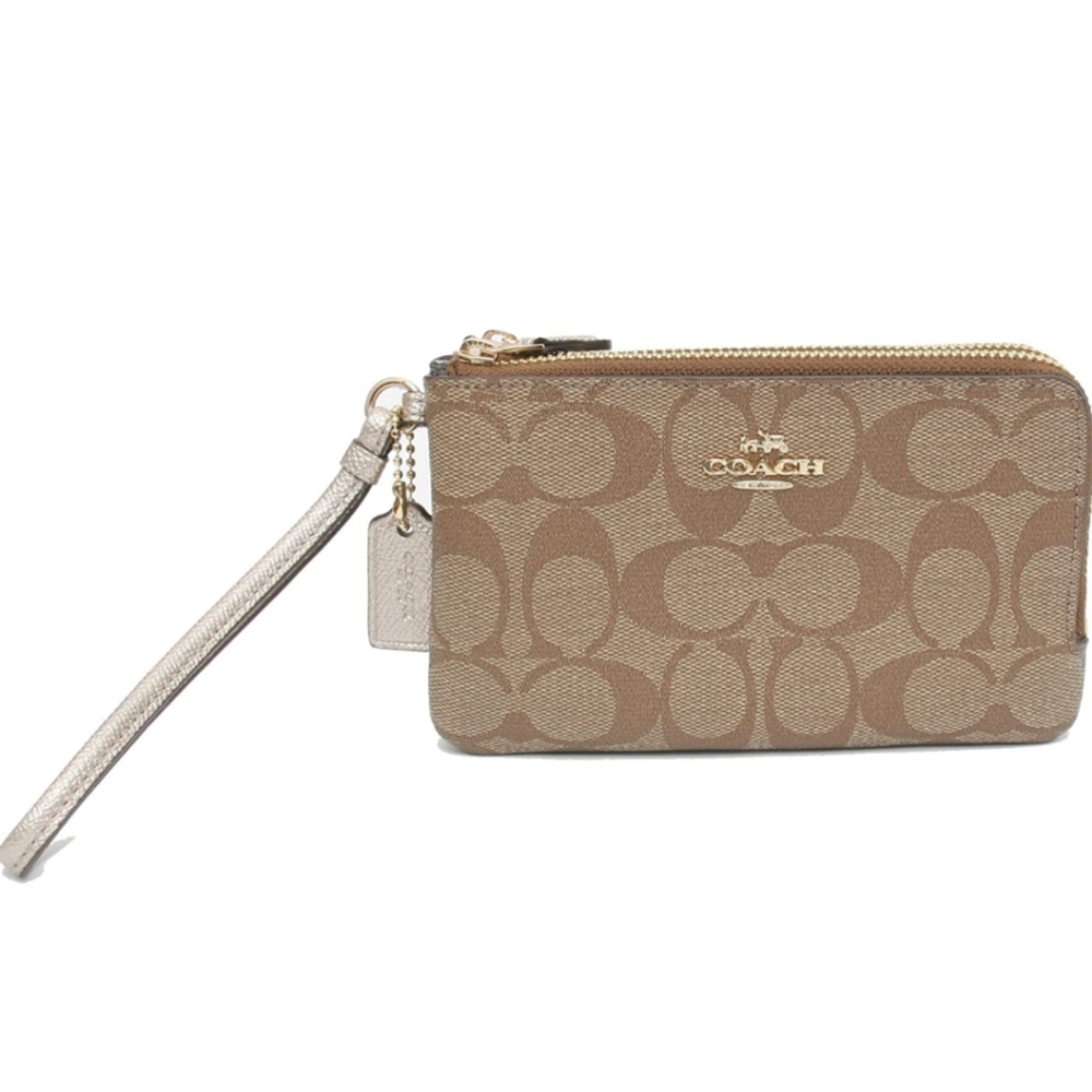 Coach Double Corner Zip Wristlet
